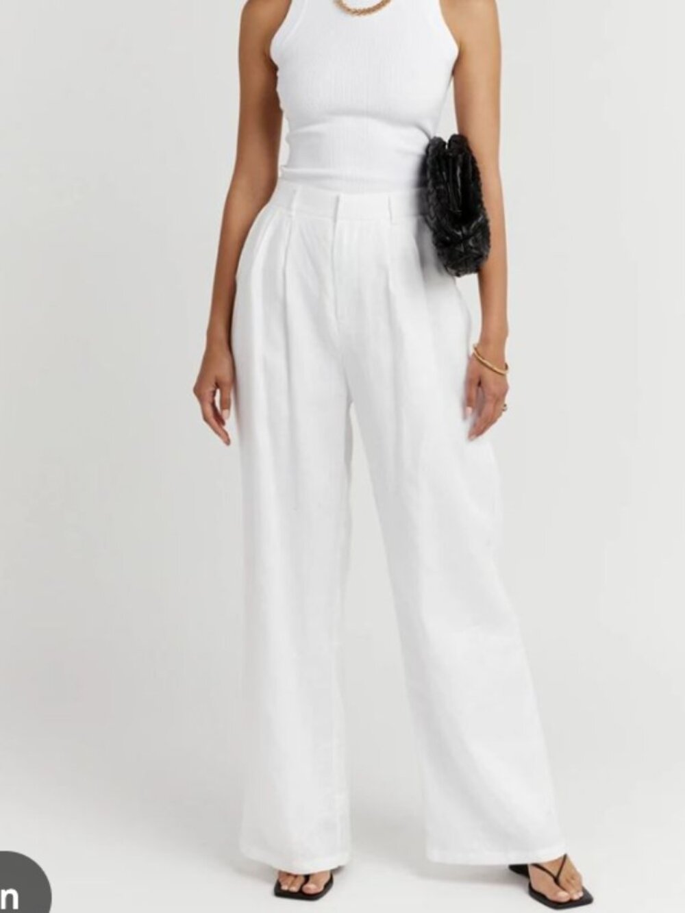 Dissh Norah White Linen Pants / US Sz 4